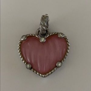 Judith Ripka large pink heart enhancer
